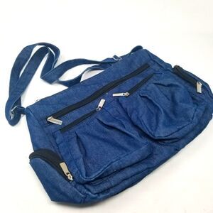 Gold Coast Chambray/Denim Shoulder Crossbody Bag